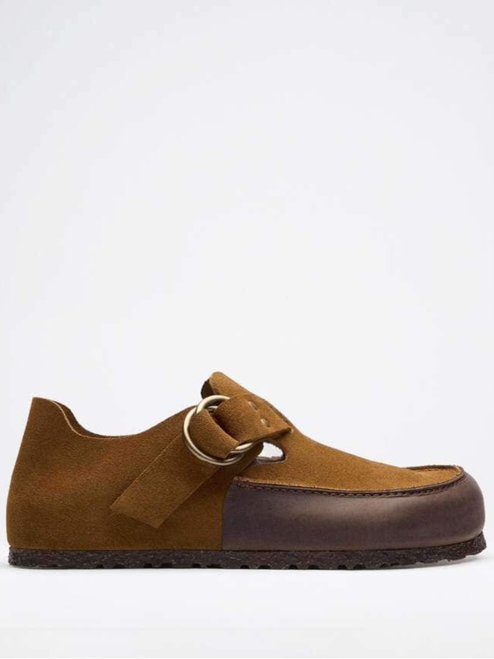 Birkenstock Filson Women's London Moccasin Chestnut Suede Dark Brown Size 38